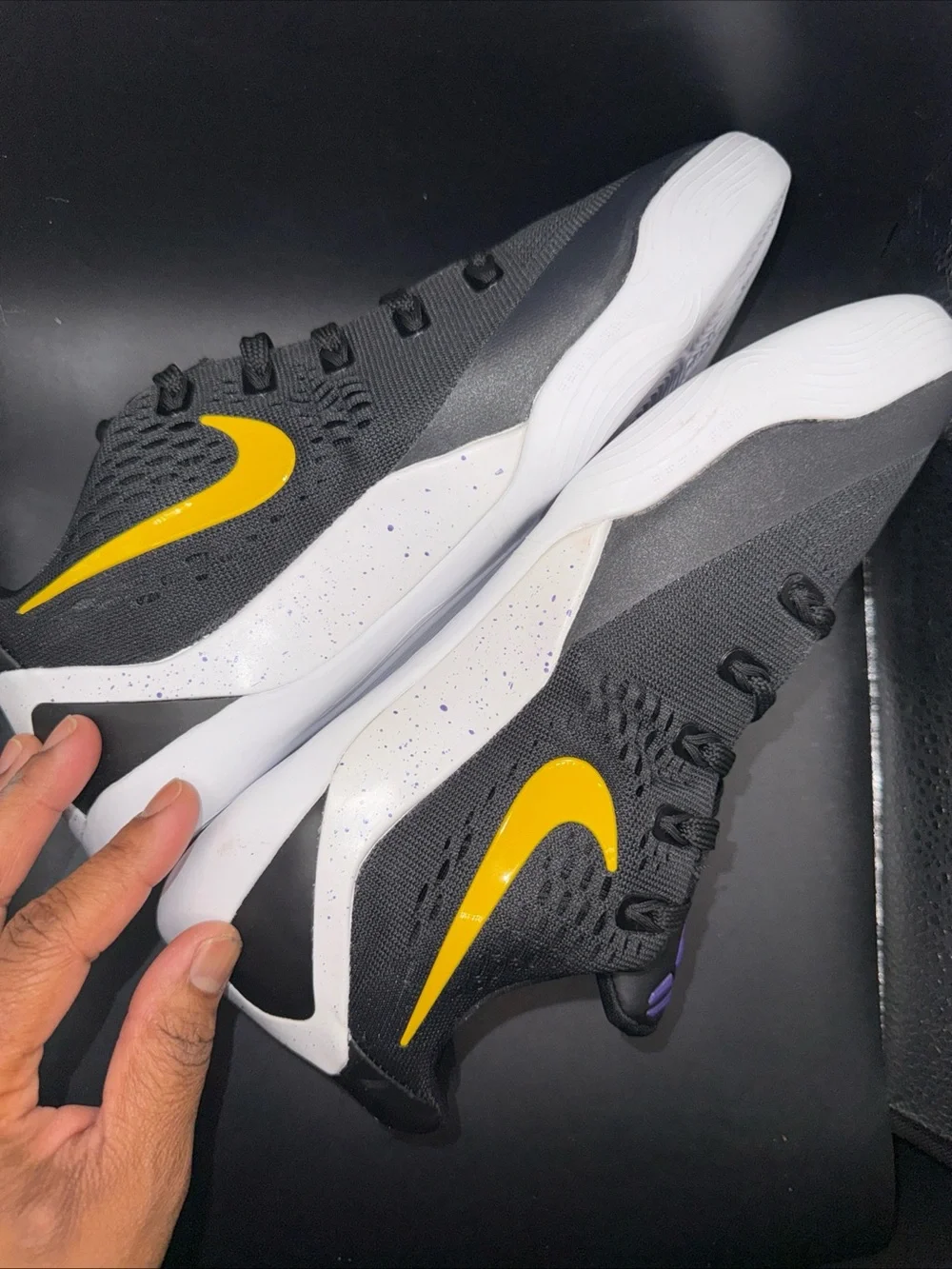 Size 6.5Y - Nike Kobe 9 EM GS Lakers Away, FV3607-003, New With Box (No Lid)